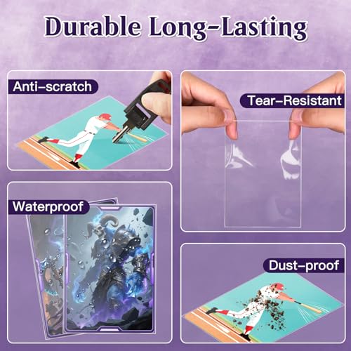 TiopLior 1000 Perfect Fit Inner Card Sleeves – Clear 64x89mm Double Sleeving Protectors for MTG, TCG, Sports Cards
