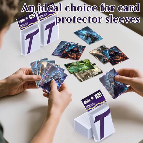 TiopLior 1000 Perfect Fit Inner Card Sleeves – Clear 64x89mm Double Sleeving Protectors for MTG, TCG, Sports Cards