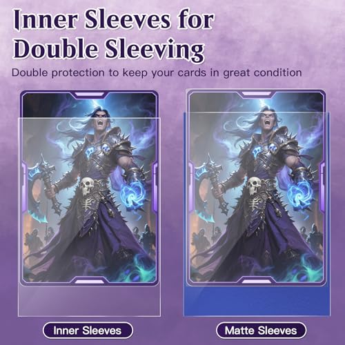 TiopLior 1000 Perfect Fit Inner Card Sleeves – Clear 64x89mm Double Sleeving Protectors for MTG, TCG, Sports Cards