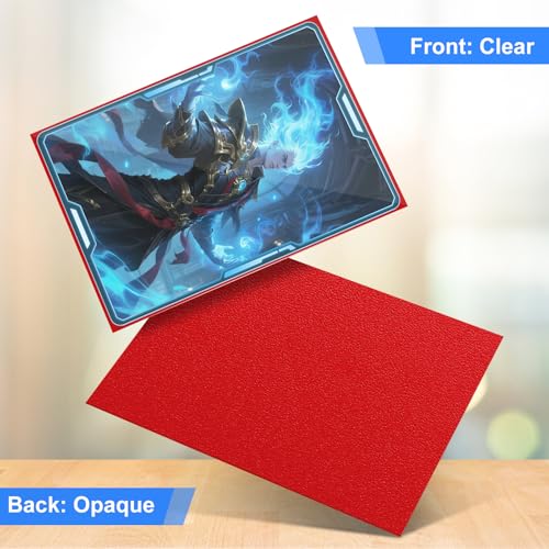TiopLior 300 Red Matte Card Sleeves - Perfect Fit for TCG, Sports & K-Pop Photocards