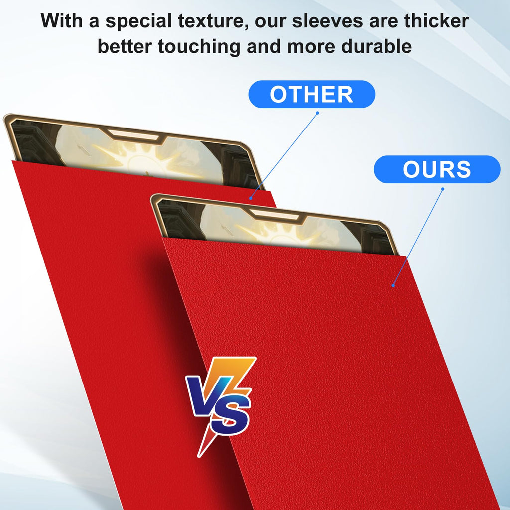 TiopLior 300 Red Matte Card Sleeves - Perfect Fit for TCG, Sports & K-Pop Photocards