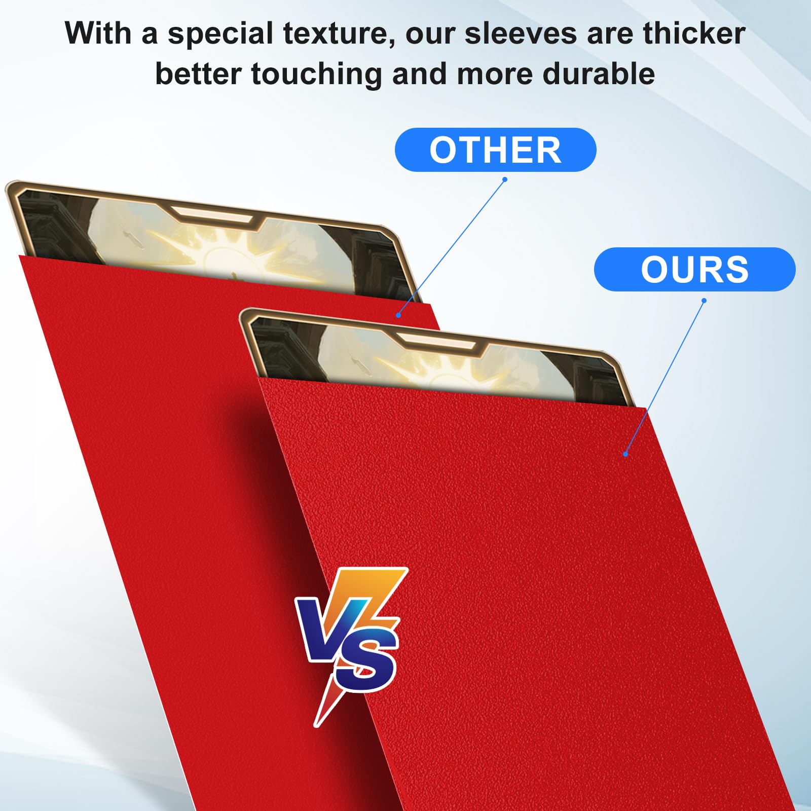 TiopLior 300 Red Matte Card Sleeves - Perfect Fit for TCG, Sports & K-Pop Photocards