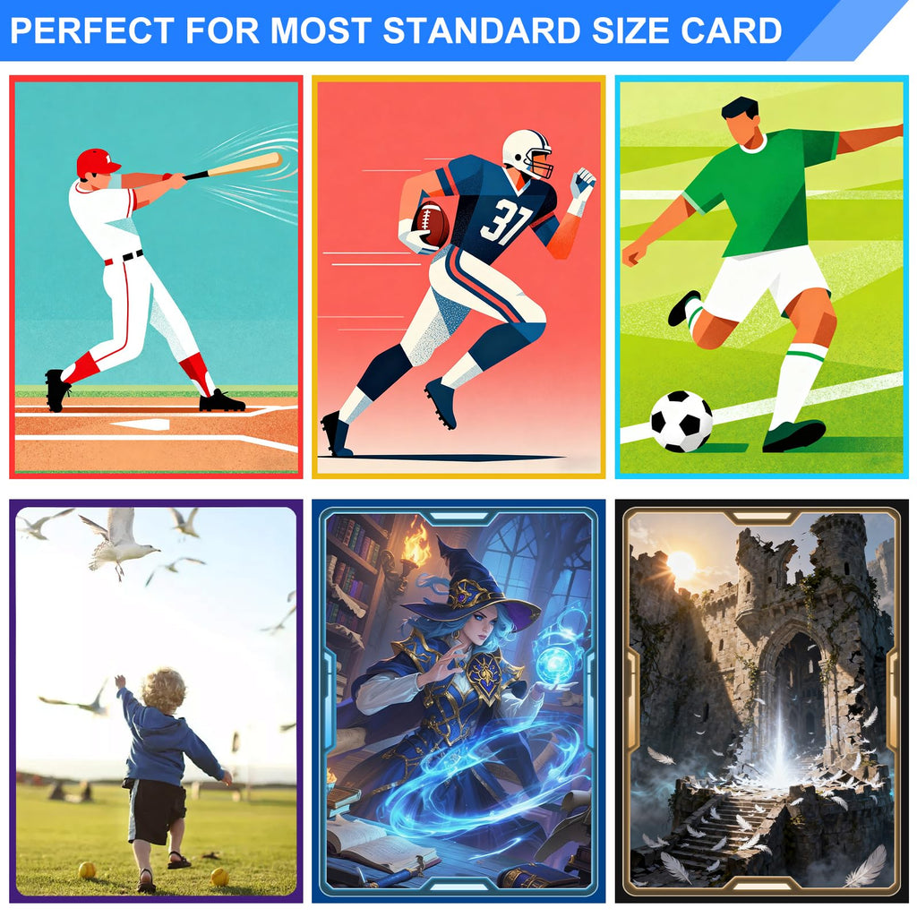 TiopLior 300 Red Matte Card Sleeves - Perfect Fit for TCG, Sports & K-Pop Photocards