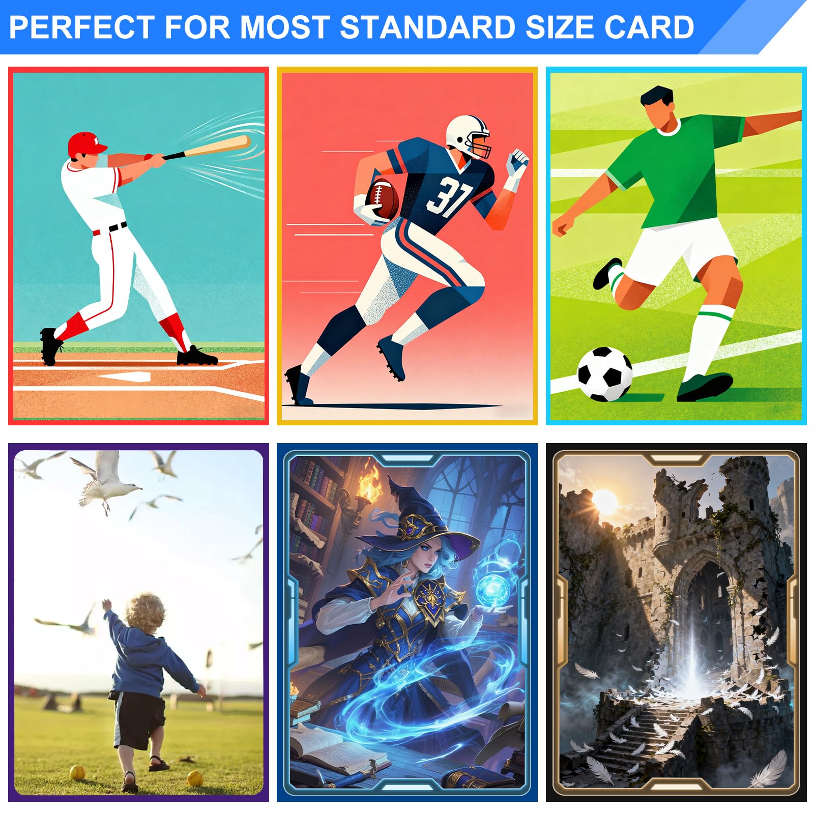 TiopLior 300 Red Matte Card Sleeves - Perfect Fit for TCG, Sports & K-Pop Photocards