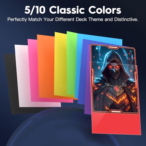 TiopLior 500 Card Sleeves - 5 Colors, 100 Each, 66x91mm Perfect Fit for MTG, Sports, and Trading Cards