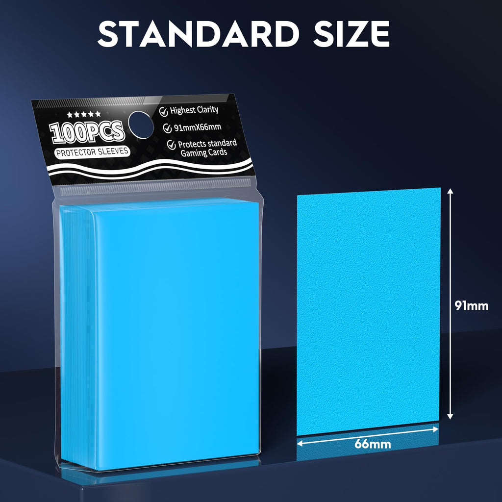 TiopLior 500 Card Sleeves - 5 Colors, 100 Each, 66x91mm Perfect Fit for MTG, Sports, and Trading Cards
