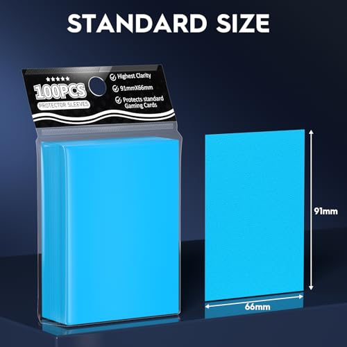 TiopLior 500 Card Sleeves - 5 Colors, 100 Each, 66x91mm Perfect Fit for MTG, Sports, and Trading Cards