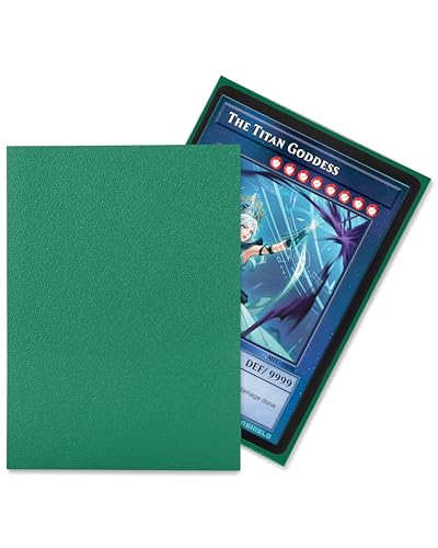 TitanShield 150 Green Japanese-Sized Card Sleeves – 140-Micron Deck Protectors for Yu-Gi-Oh!, Vanguard & More