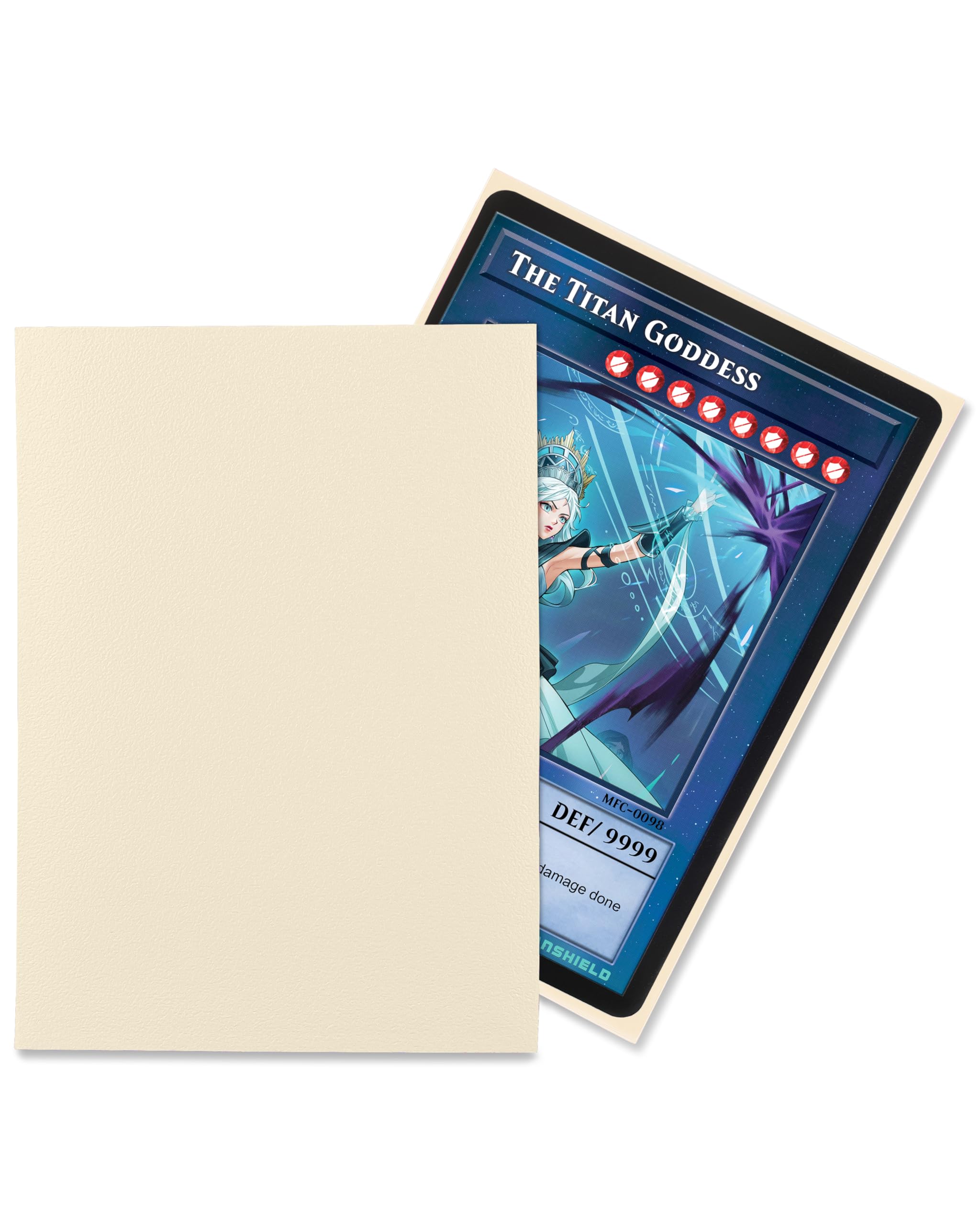 TitanShield 150 Ivory Small Japanese-Sized Card Sleeves – Deck Protectors for Yu-Gi-Oh, Vanguard & More