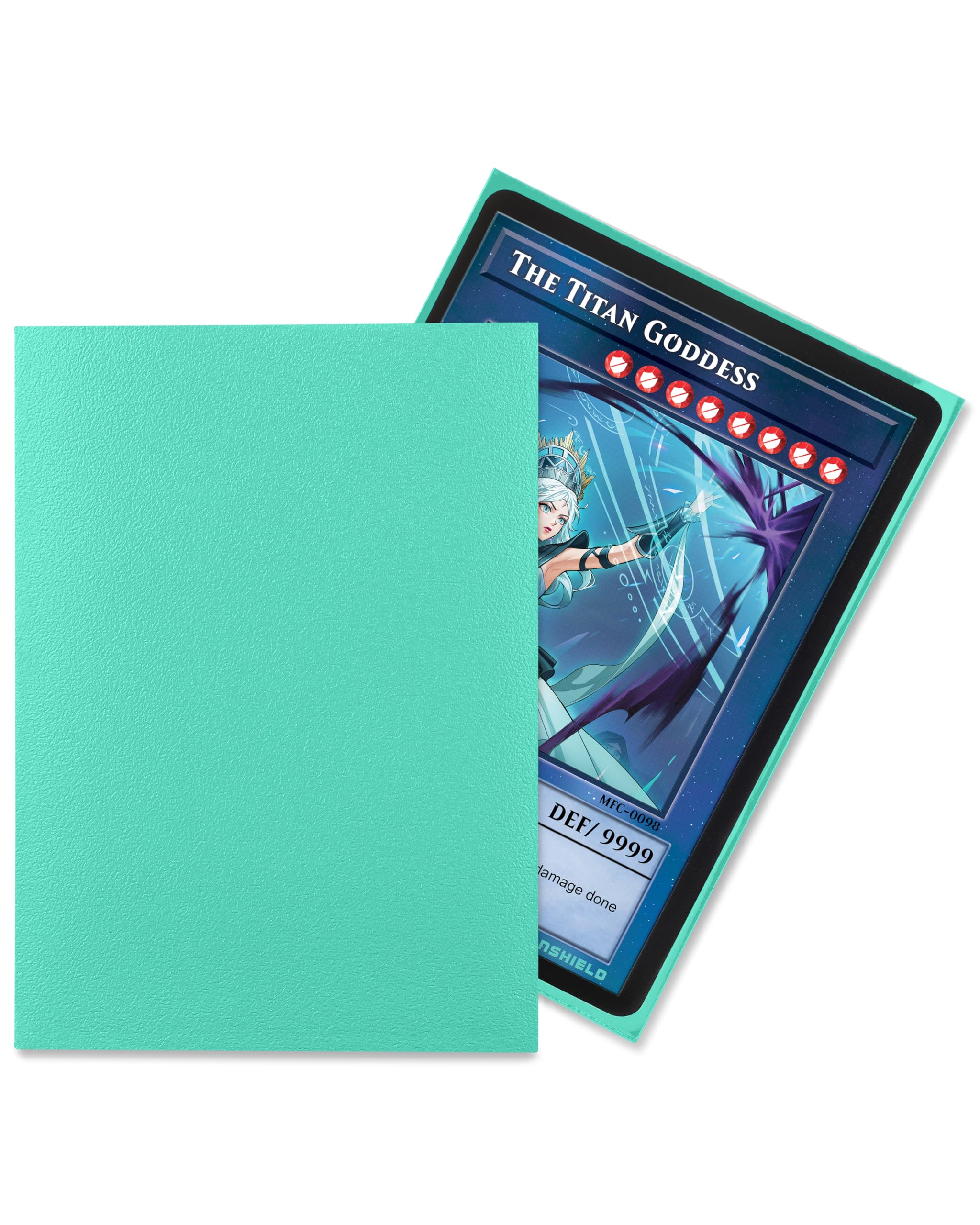 TitanShield 150 Japanese Size Card Sleeves - Turquoise, 140 Micron, Archival Grade for Yu-Gi-Oh & Vanguard