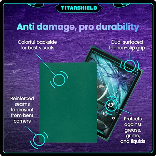 TitanShield 150-Pack Green Standard Card Sleeves (66x91mm) – Dual-Textured, 100-Micron Protection for TCG