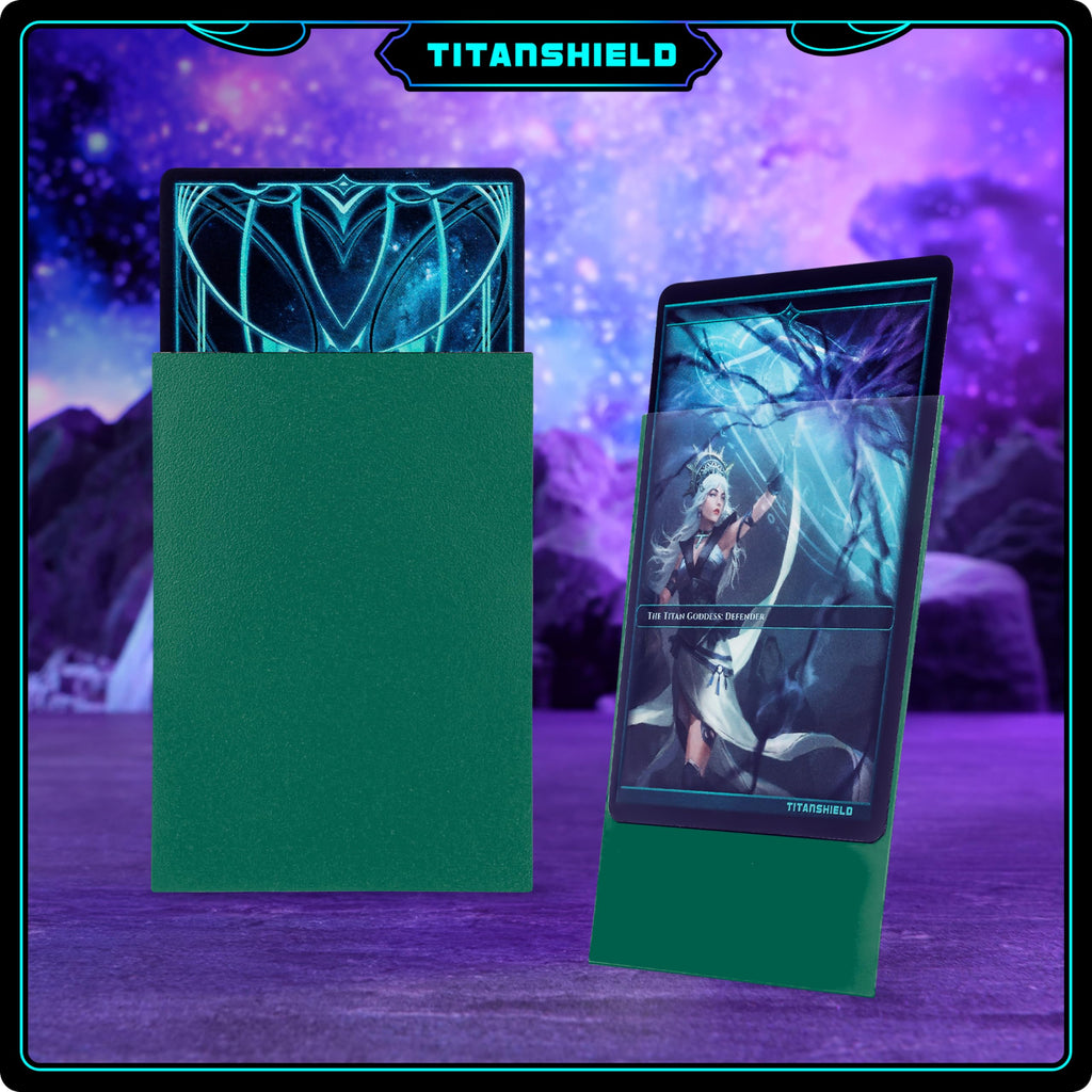 TitanShield 150-Pack Green Standard Card Sleeves (66x91mm) – Dual-Textured, 100-Micron Protection for TCG