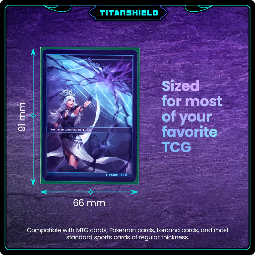 TitanShield 150-Pack Green Standard Card Sleeves (66x91mm) – Dual-Textured, 100-Micron Protection for TCG