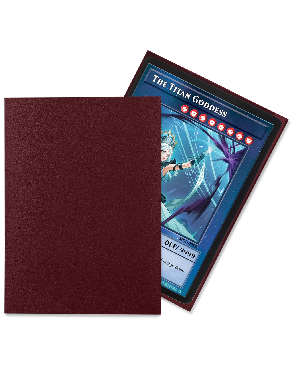 TitanShield 150 Pack Japanese Sized Card Sleeves (Bordeaux Red) – 140 Micron Thick, Anti-Slip, Acid-Free for Yu-Gi-Oh & Vanguard