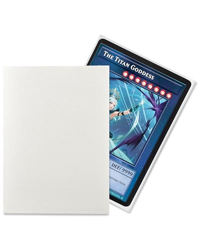 TitanShield 150 White Japanese-Size Card Sleeves – 62x89mm, 140 Micron, Dual-Textured for Yu-Gi-Oh & Vanguard
