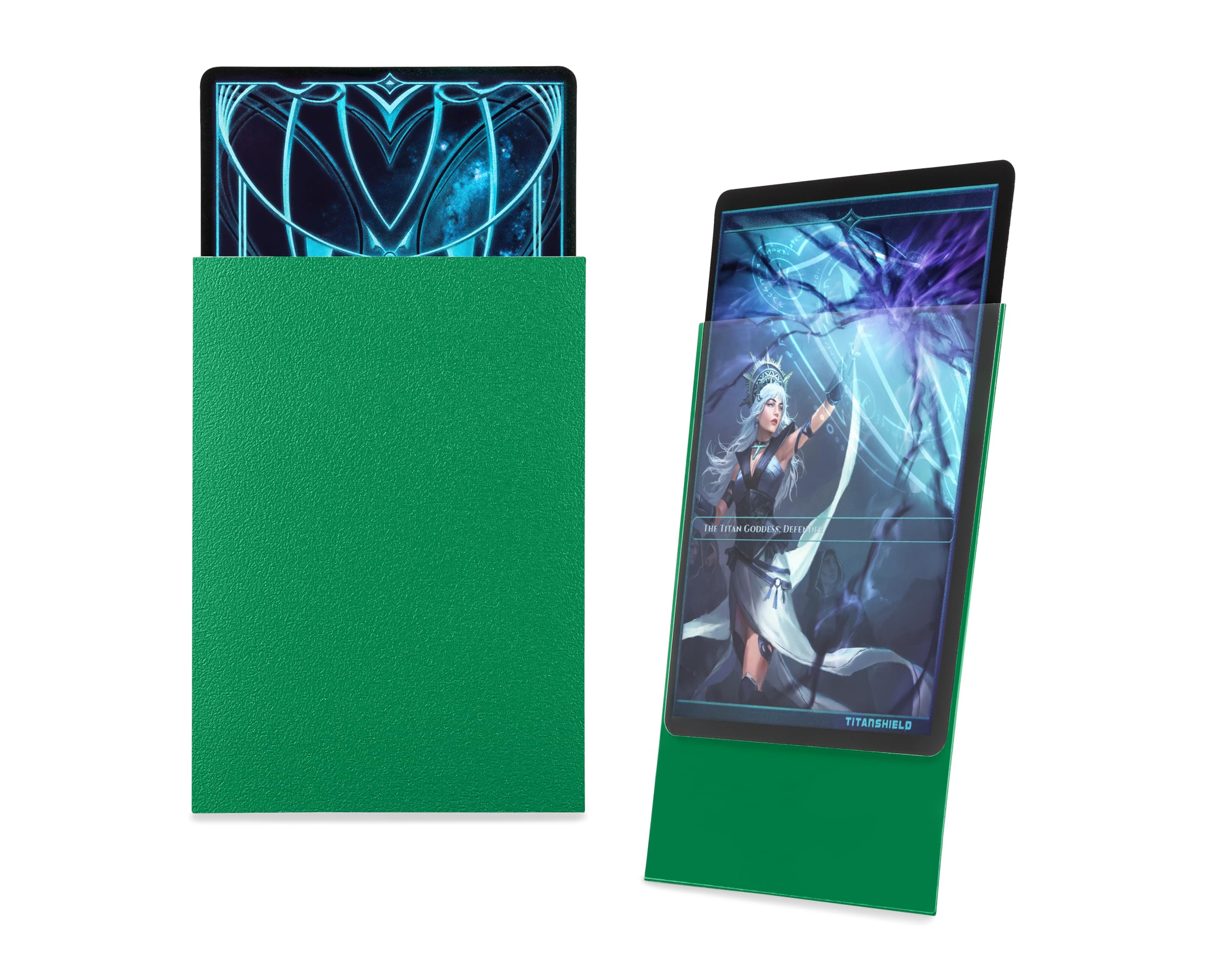 TitanShield Premium Card Sleeves - Standard 66x91mm, Emerald, 150 Pack