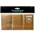 TitanShield Premium Card Sleeves (150 Pack) - Standard Size 66x91mm, Gold, Dual-Textured, Archival Polypropylene for TCG