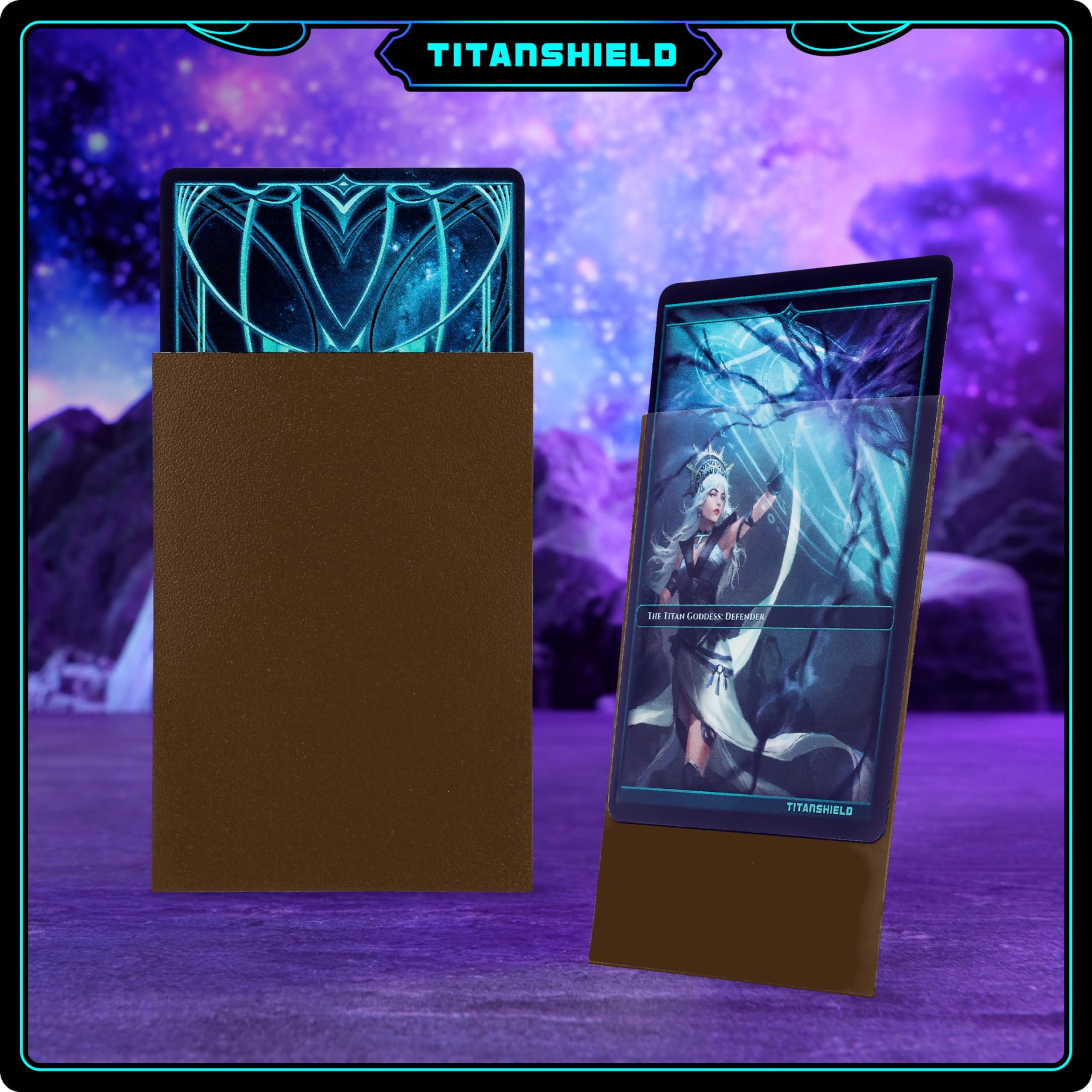 TitanShield Premium Card Sleeves – Earth Brown, Standard (66x91mm), 150-Pack for TCG Protection