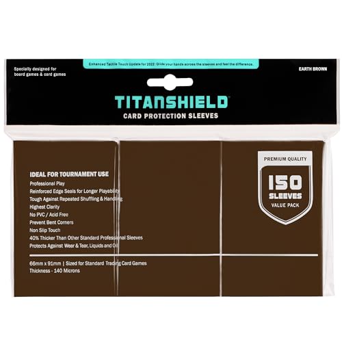 TitanShield Premium Card Sleeves – Earth Brown, Standard (66x91mm), 150-Pack for TCG Protection