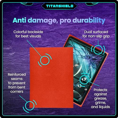 TitanShield Red Standard Card Sleeves (150 Pack) - 66x91mm for Pokemon, MTG, Lorcana & More