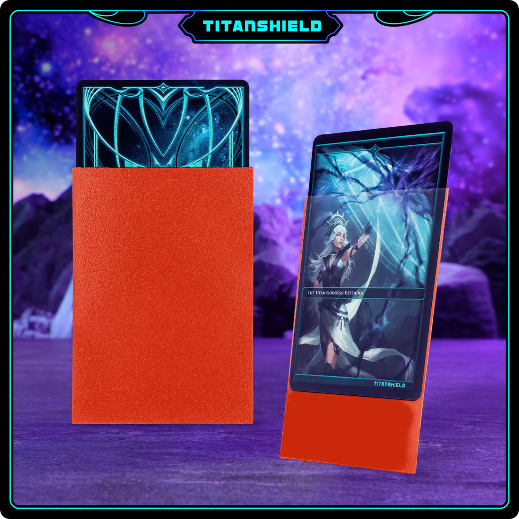 TitanShield Red Standard Card Sleeves (150 Pack) - 66x91mm for Pokemon, MTG, Lorcana & More
