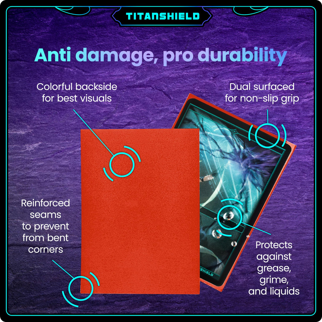 TitanShield Red Standard Card Sleeves (150 Pack) - 66x91mm for Pokemon, MTG, Lorcana & More