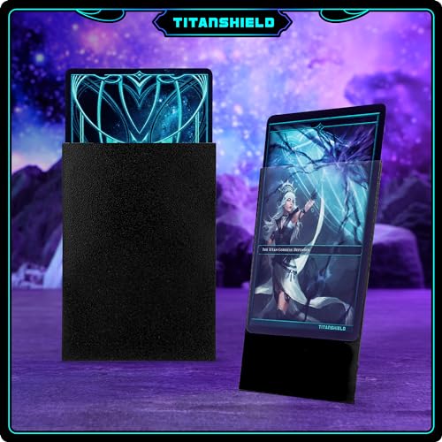 TitanShield Standard Card Sleeves (150-Pack) - 66x91mm Black, Compatible with MTG, Pokemon, Lorcana, One Piece