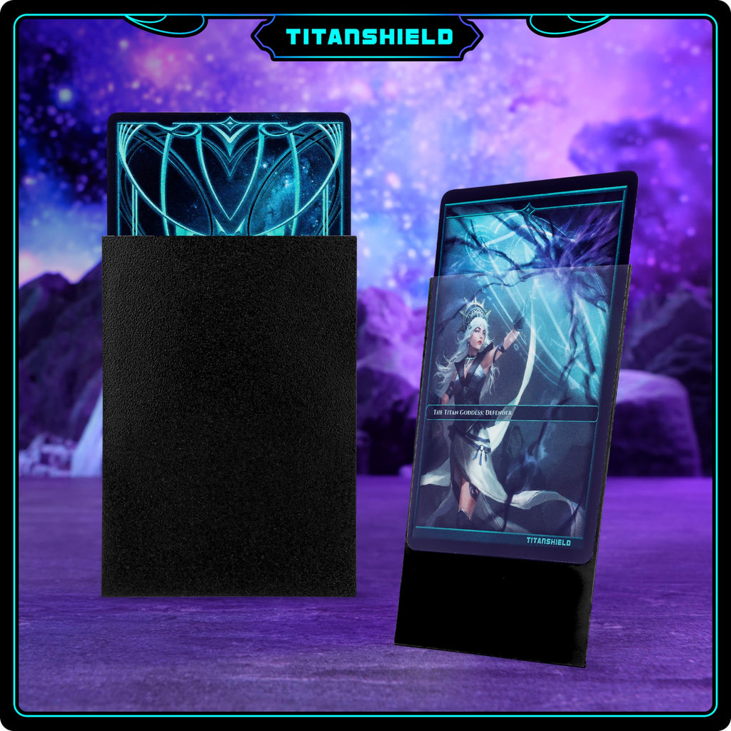 TitanShield Standard Card Sleeves (150-Pack) - 66x91mm Black, Compatible with MTG, Pokemon, Lorcana, One Piece