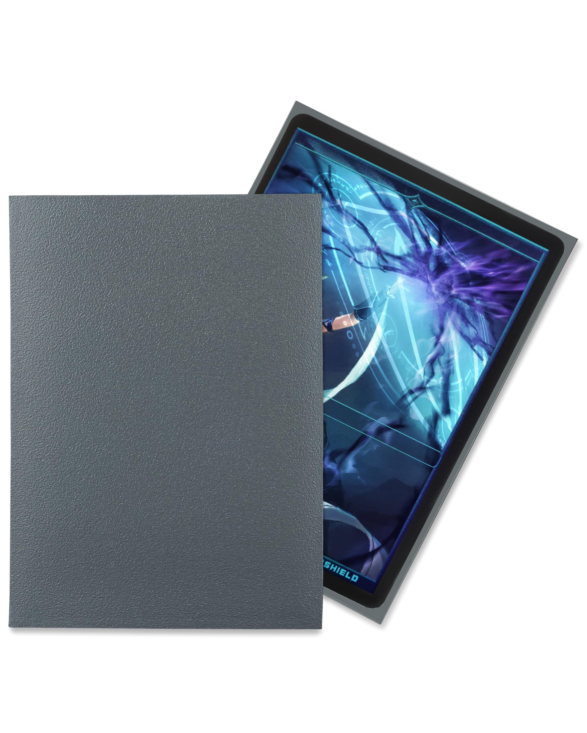 TitanShield Standard Card Sleeves (150 Pack) – 100-Micron, Dual-Textured, Acid-Free – Slate Gray