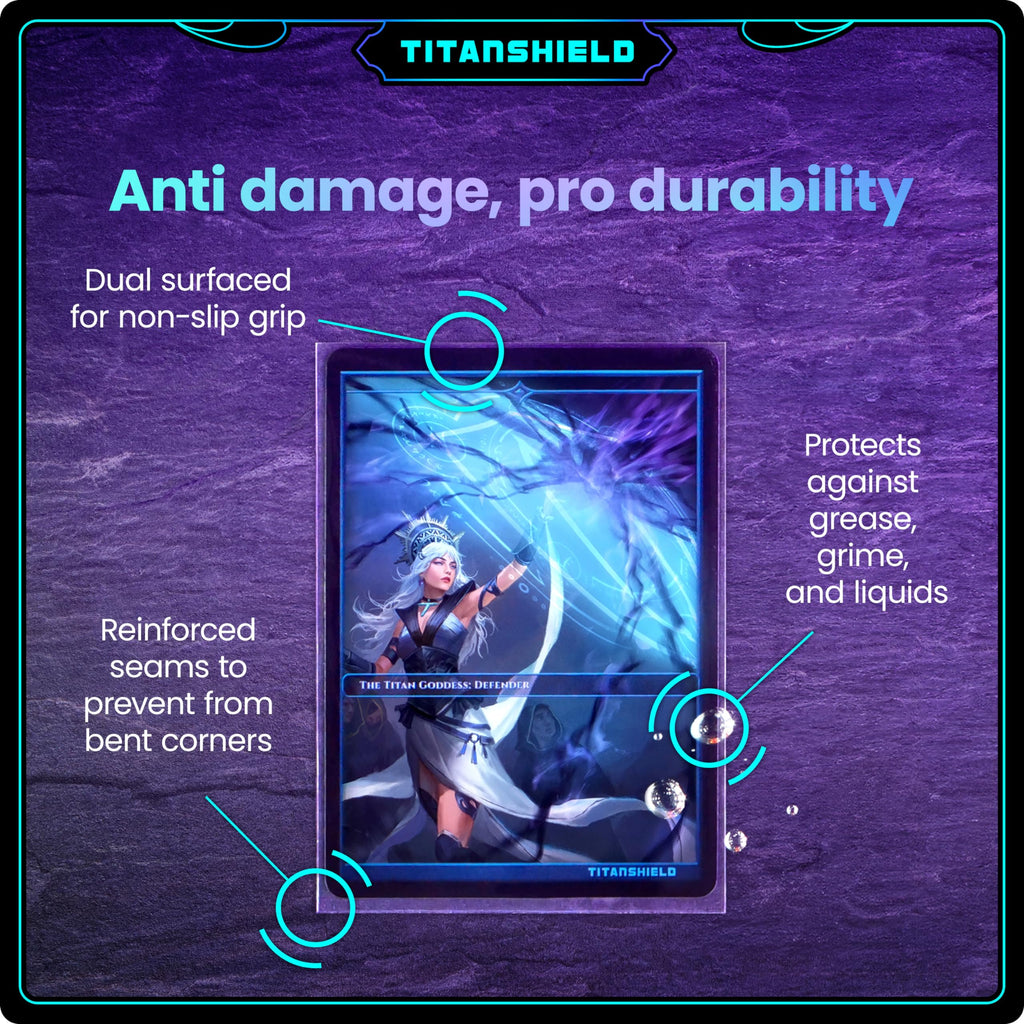 TitanShield Standard Card Sleeves (150 Pack) – 66x91mm Clear Polypropylene Protectors for MTG, Pokemon, Lorcana