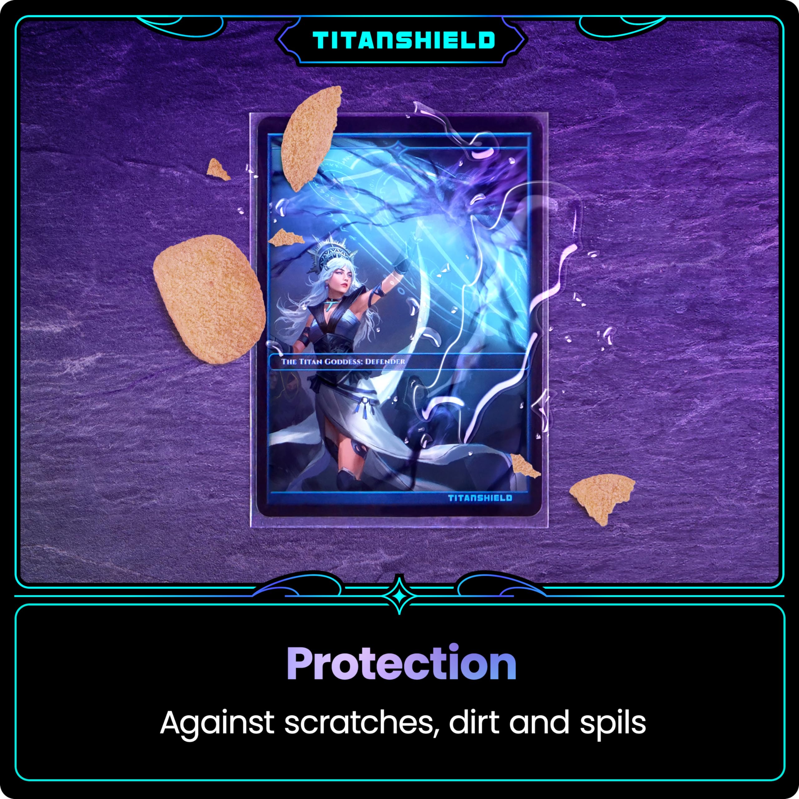 TitanShield Standard Card Sleeves (150 Pack) – 66x91mm Clear Polypropylene Protectors for MTG, Pokemon, Lorcana