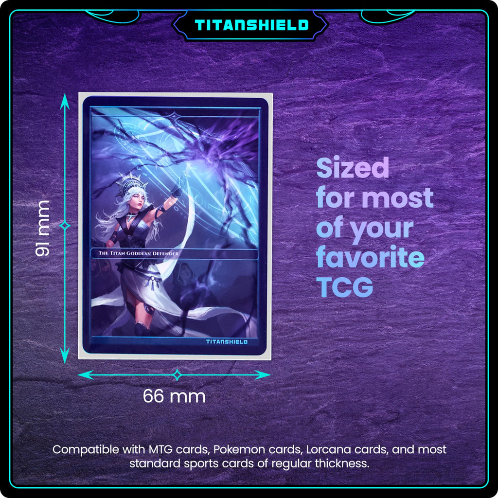 TitanShield Standard Card Sleeves 150 Pack – 66x91mm White Polypropylene for TCG