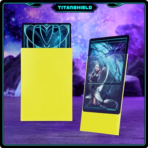 TitanShield Standard Card Sleeves (Yellow, 150-Pack) – 66x91mm Premium Protection for TCG Collections