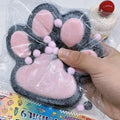 Titata Taba Giant Cat Paw Squishy Toy – Oversized Stress Relief Fidget for Kids & Adults (Black & Pink)