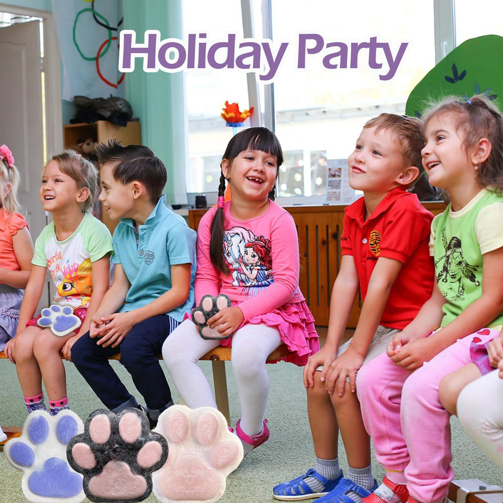 Titata Taba Giant Cat Paw Squishy Toy – Oversized Stress Relief Fidget for Kids & Adults (Black & Pink)