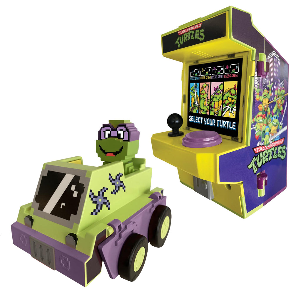 TMNT Arcade Cruisers Donatello Edition – 2-in-1 Transforming Arcade Cabinet to Vehicle with Lights & Sounds