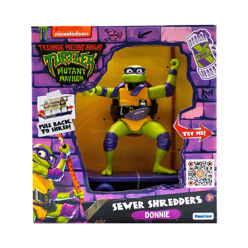 TMNT Donatello Sewer Shredder Pullback Skateboard Toy - Mutant Mayhem