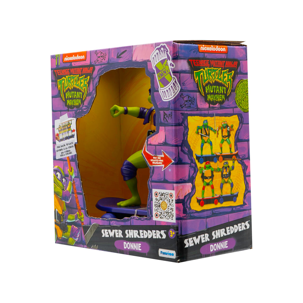TMNT Donatello Sewer Shredder Pullback Skateboard Toy - Mutant Mayhem