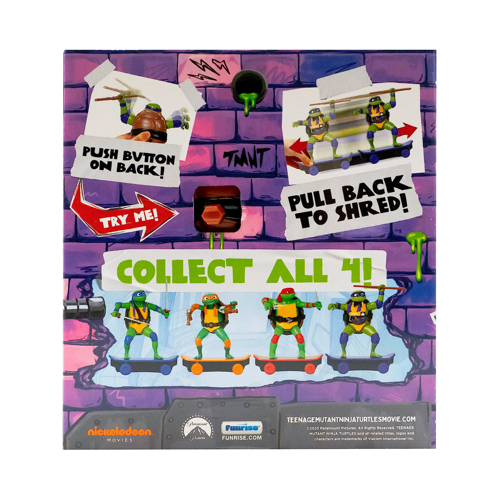 TMNT Donatello Sewer Shredder Pullback Skateboard Toy - Mutant Mayhem