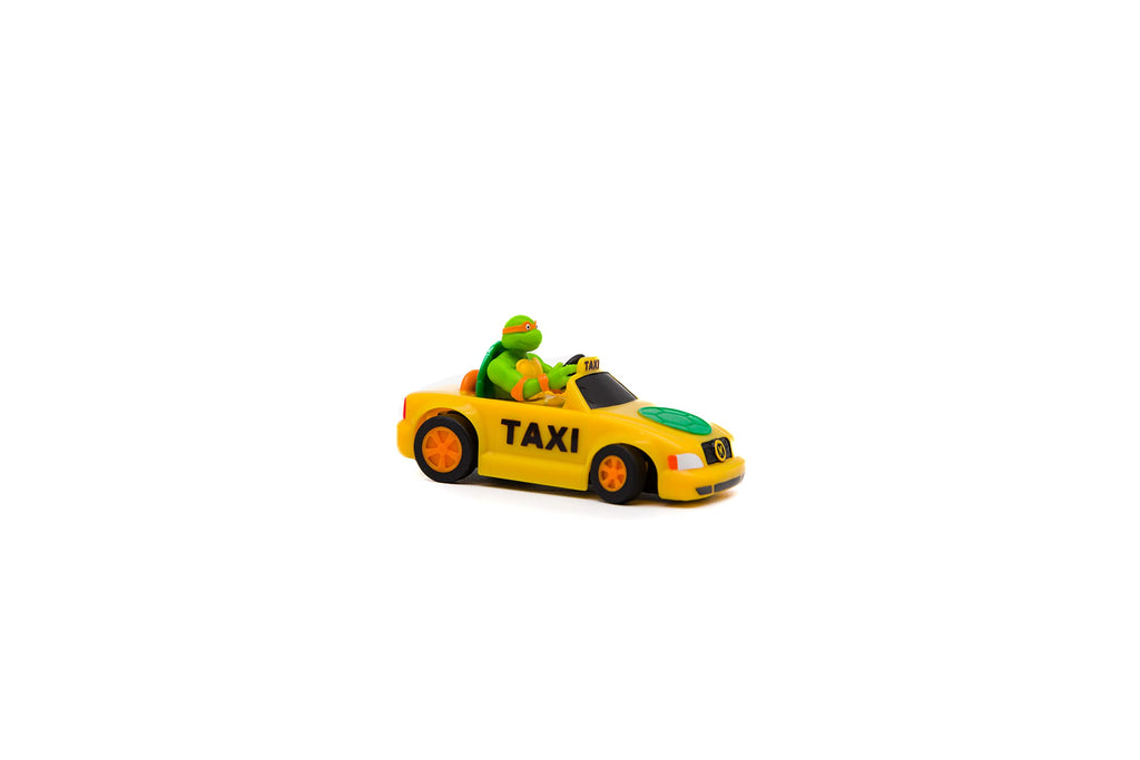 TMNT Michelangelo Micro Shell Racer RC Vehicle – 2.4 GHz Remote Control Taxi Cab for Kids Ages 5+