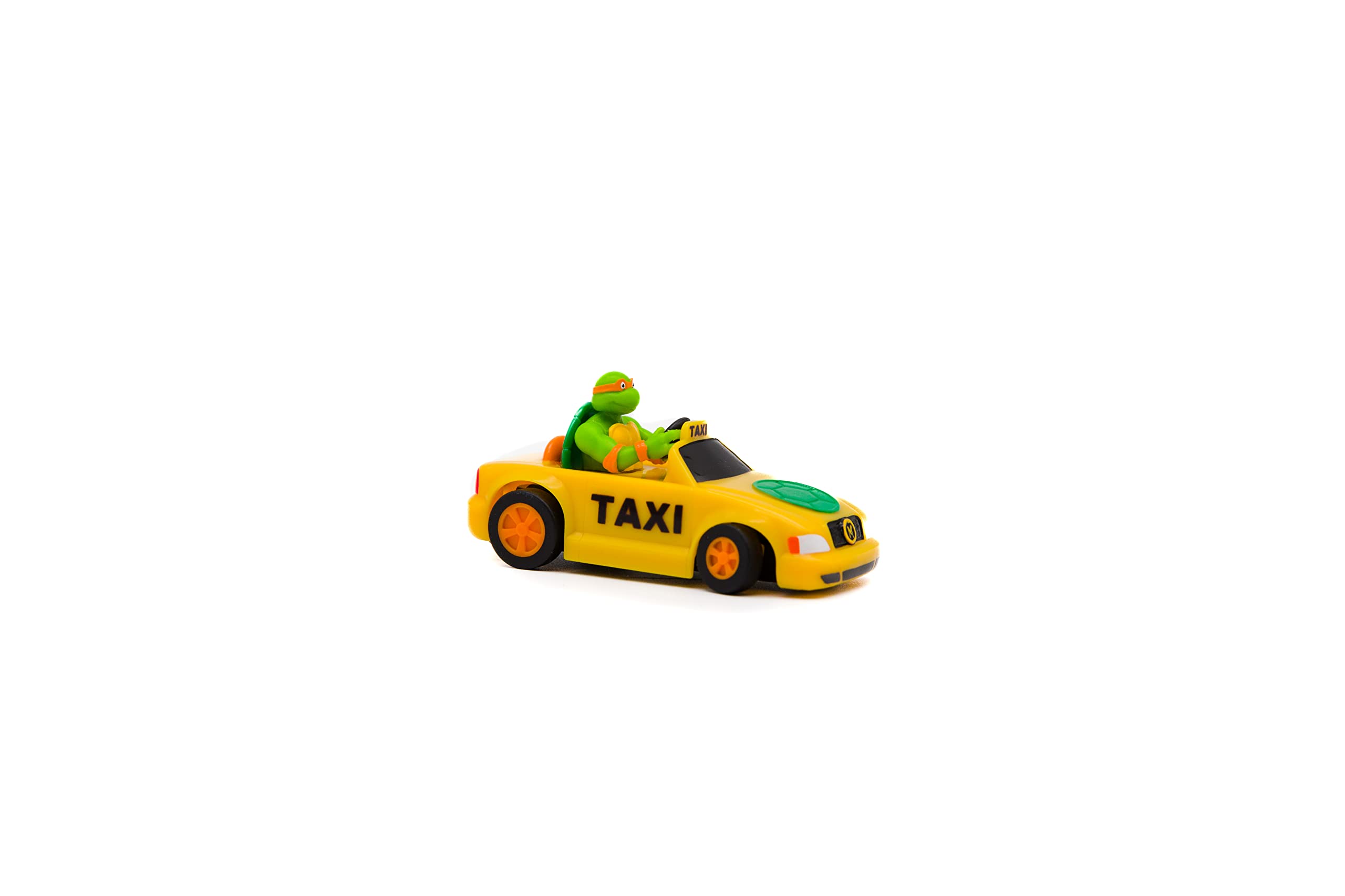 TMNT Michelangelo Micro Shell Racer RC Vehicle – 2.4 GHz Remote Control Taxi Cab for Kids Ages 5+