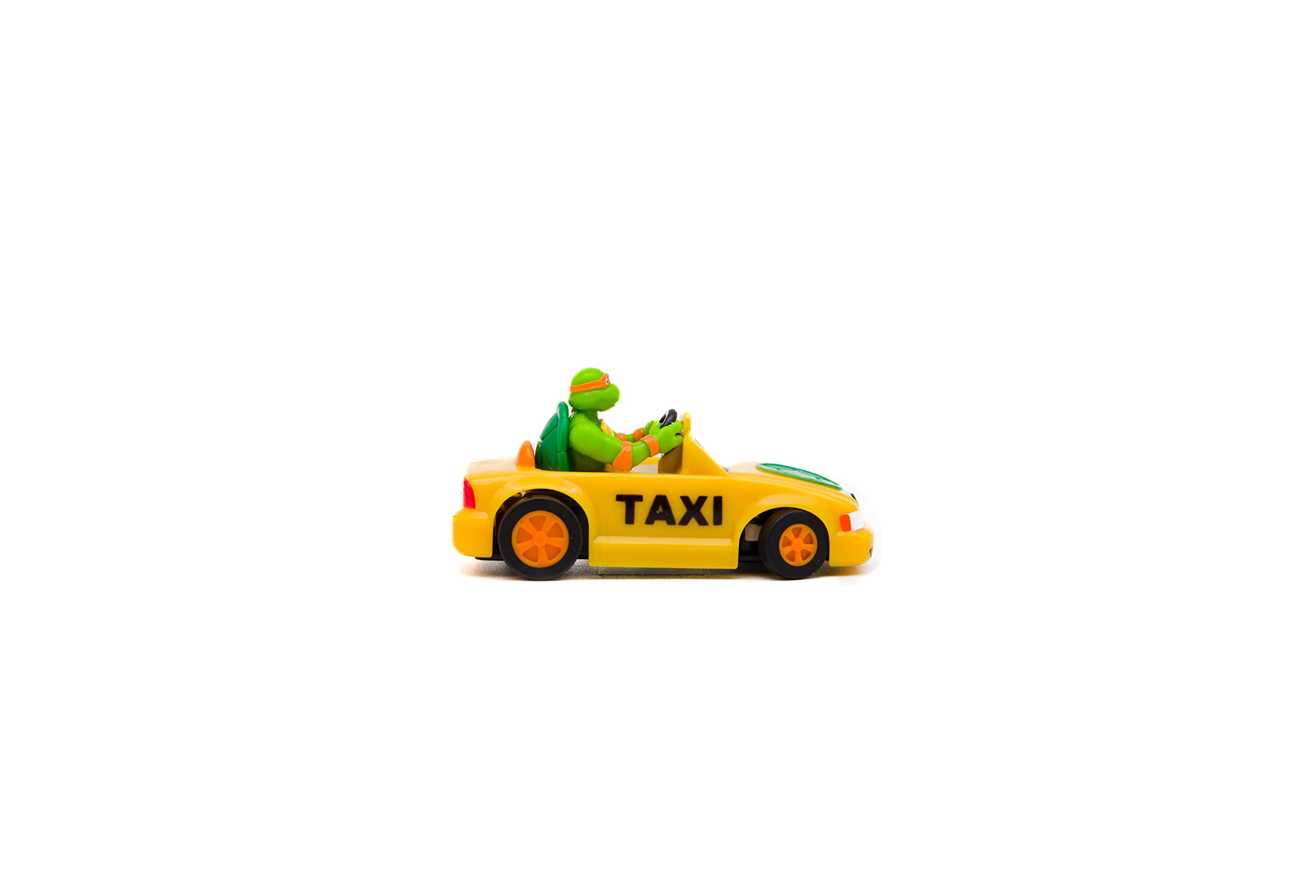 TMNT Michelangelo Micro Shell Racer RC Vehicle – 2.4 GHz Remote Control Taxi Cab for Kids Ages 5+