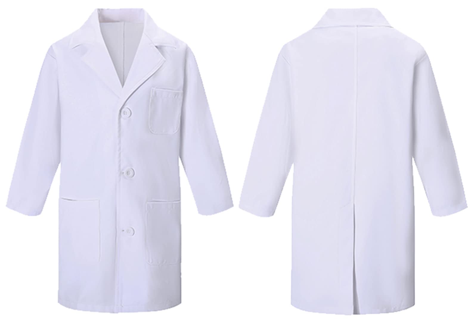 TOGROP Kids Doctor & Scientist Lab Coat Set - 4-Piece Thick White Costume for Ages 3-12