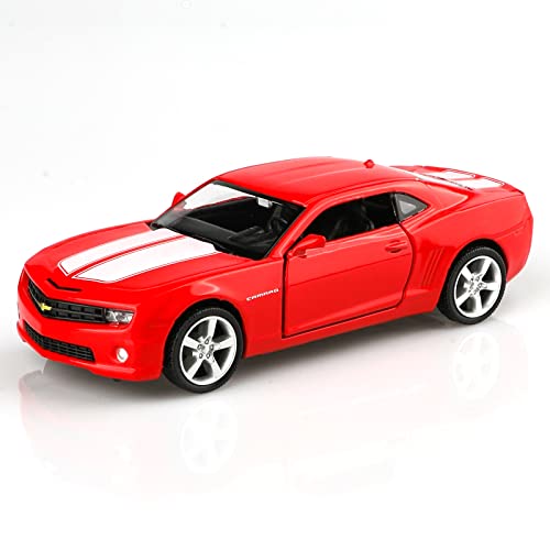 TOKAXI 1/36 Scale 2010 Chevy Camaro SS Diecast Car – Pull-Back Toy with Opening Doors