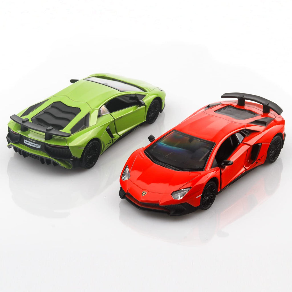 TOKAXI 1/36 Scale Lamborghini Aventador LP750-4 SV Diecast Car – Pull-Back Toy with Opening Doors