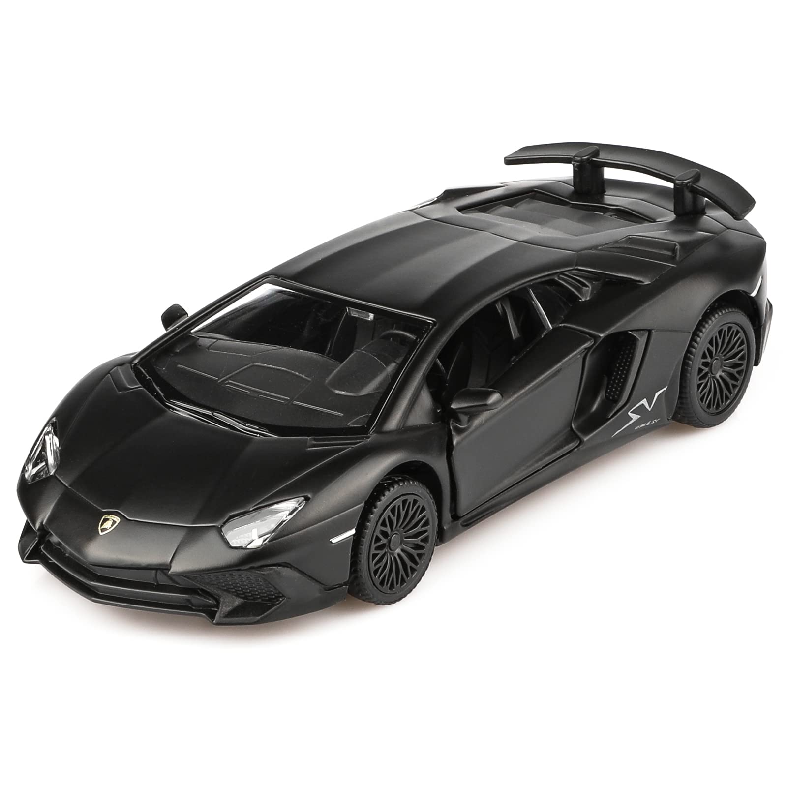 TOKAXI 1/36 Scale LP750-4 SV Diecast Car Model with Pull-Back Action and Opening Doors, Matte Finish