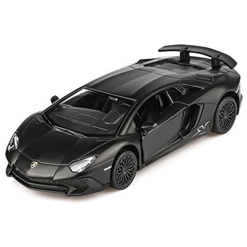 TOKAXI 1/36 Scale LP750-4 SV Diecast Car Model with Pull-Back Action and Opening Doors, Matte Finish
