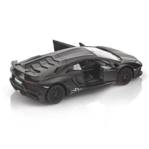TOKAXI 1/36 Scale LP750-4 SV Diecast Car Model with Pull-Back Action and Opening Doors, Matte Finish