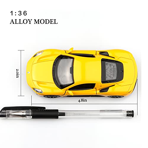 TOKAXI 1/36 Scale Maserati MC20 Diecast Model Car - Pull-Back Toy with Opening Doors