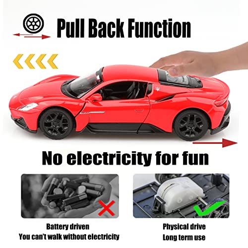 TOKAXI 1/36 Scale Maserati MC20 Diecast Model Car – Pull-Back Toy with Opening Doors for Kids and Collectors
